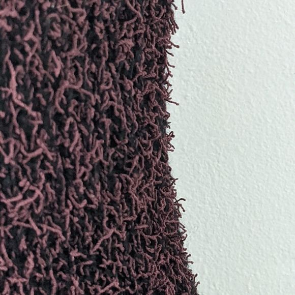 BCBGeneration Wine and Black Fuzzy Long Vest Size Small - Picture 7 of 10